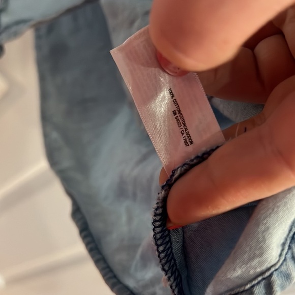 Womens ls chambray button down - Picture 3 of 3